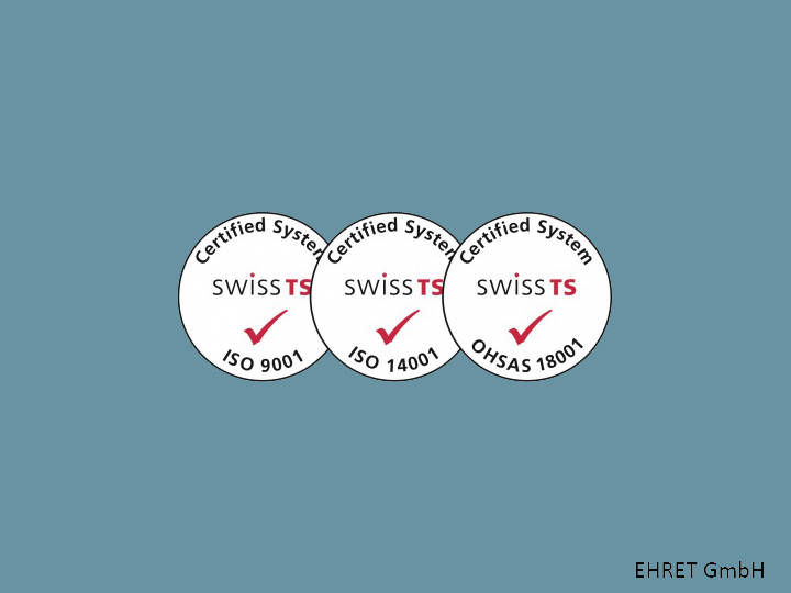 Ehret Produzione certificazioni
