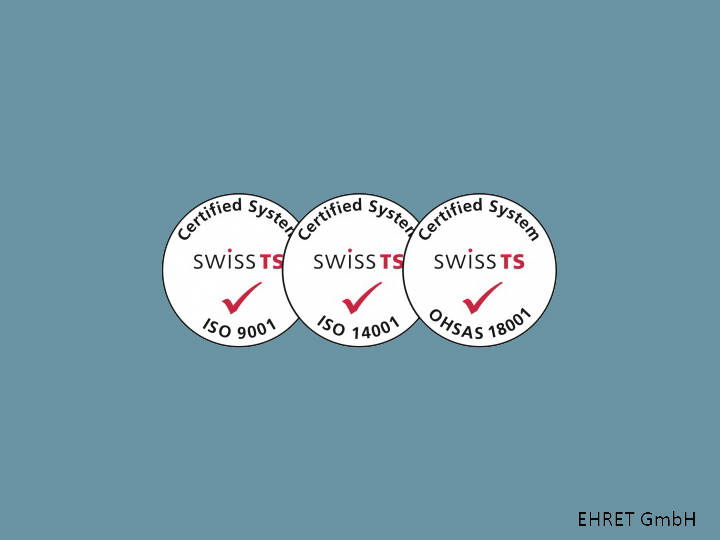 Ehret Produzione certificazioni
